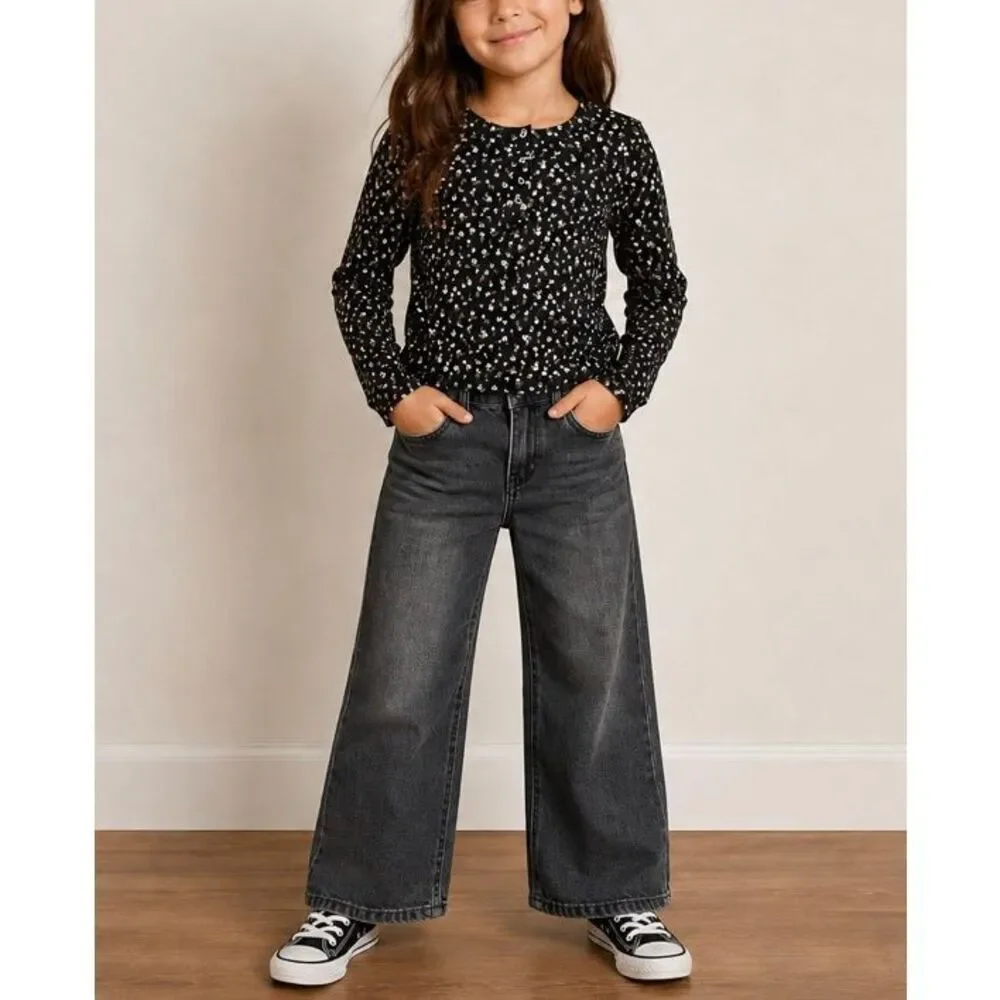 Girls outfit bundle Old Navy Shein wide leg jeans and Henley size M